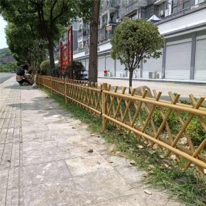 仿竹护栏 景区篱笆竹节栏杆 仿竹篱笆绿色护栏